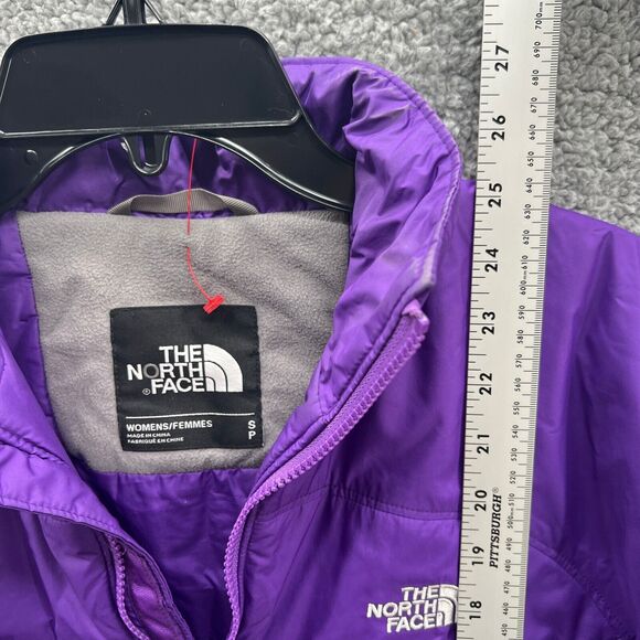 North Face Womens Jacket Coat Wind Breaker Purple Long Sleeve Small Petite - Picture 6 of 10